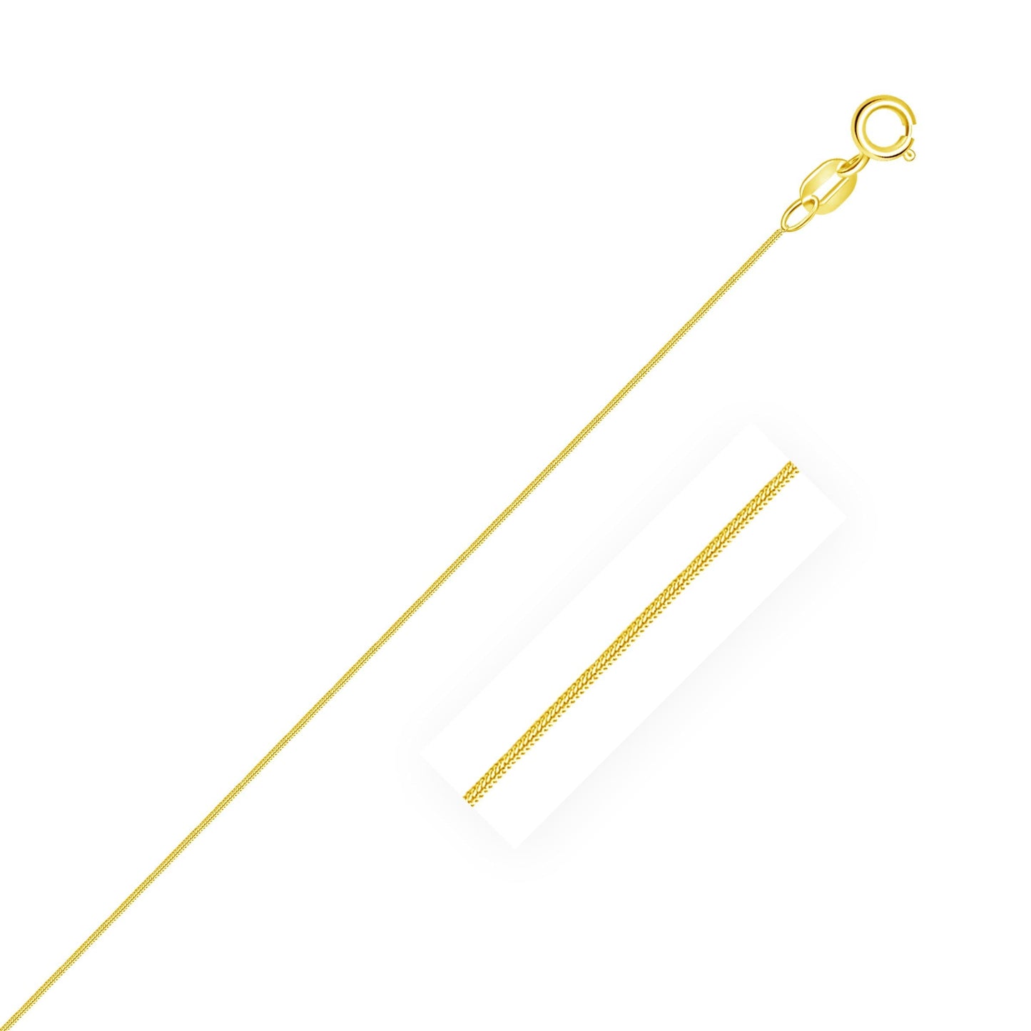 14k Yellow Gold Foxtail Chain in 0.9 mm