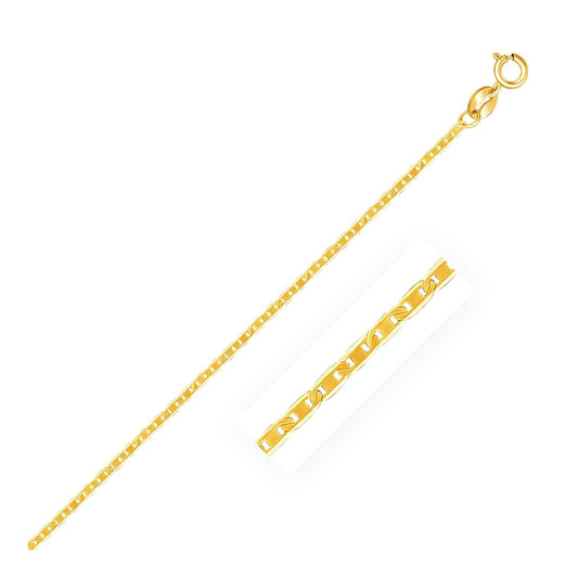 14k Yellow Gold Mariner Link Chain in 1.2 mm