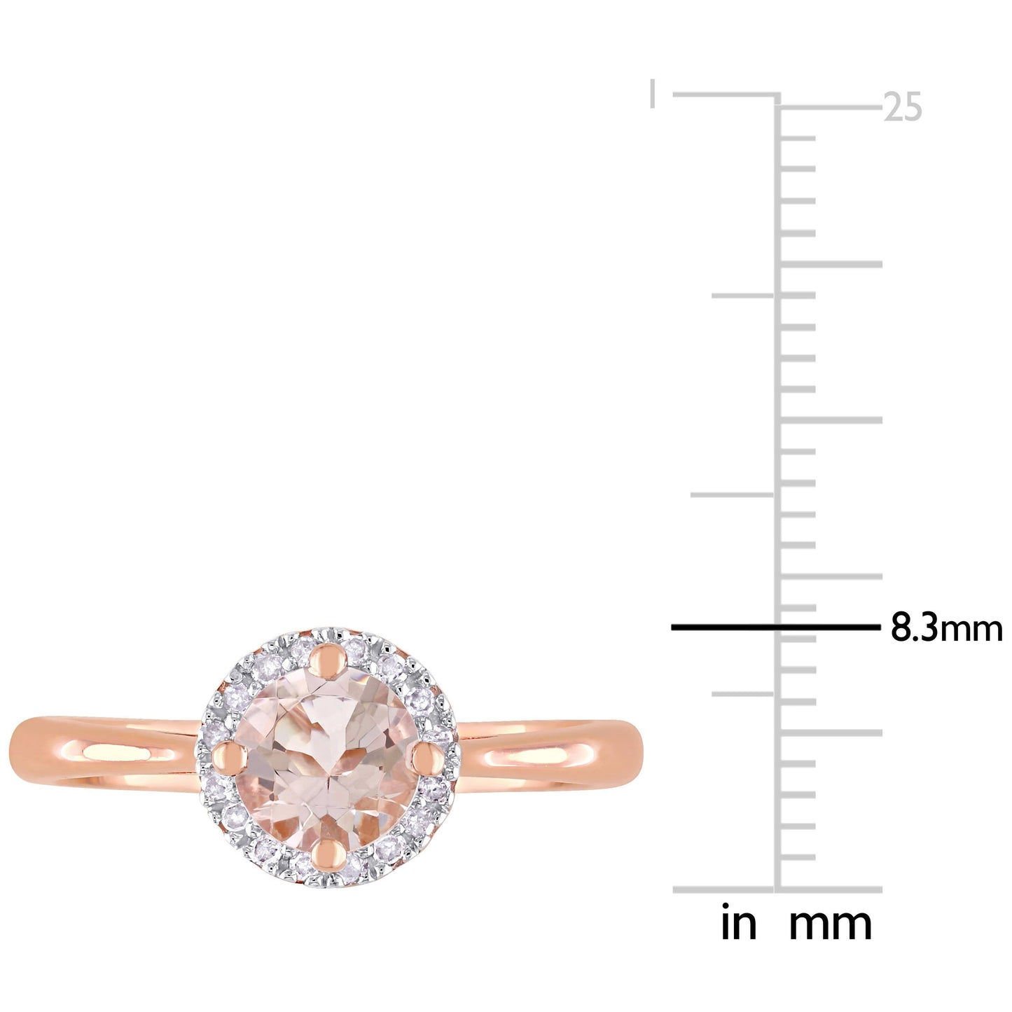 Sophia B 4/5ct Morganite & Diamond Ring
