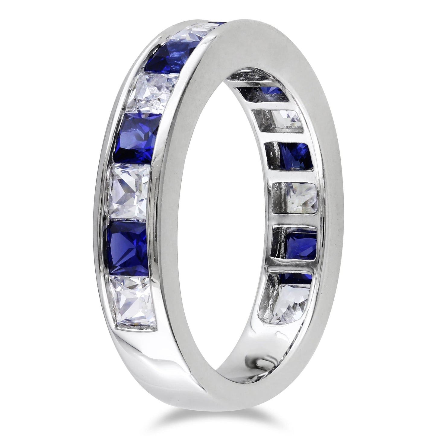 Sophia B 2 3/8ct Created White & Blue Sapphire Ring