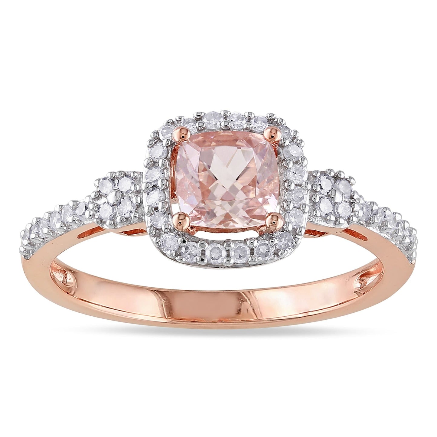 Sophia B 4/5ct Diamond & Pink Morganite Ring