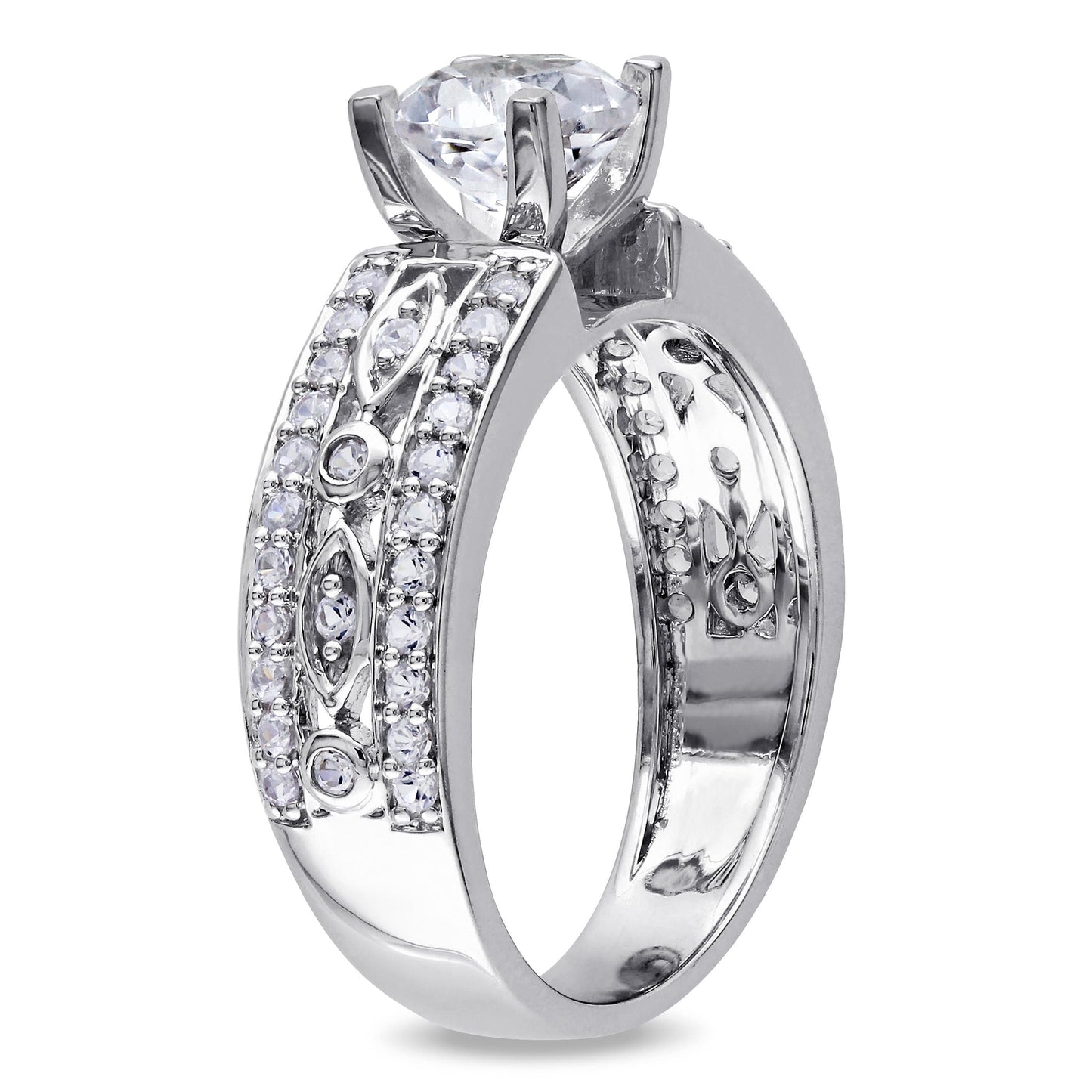 Sophia B 1 7/8ct Created White Sapphire Engagement Ring