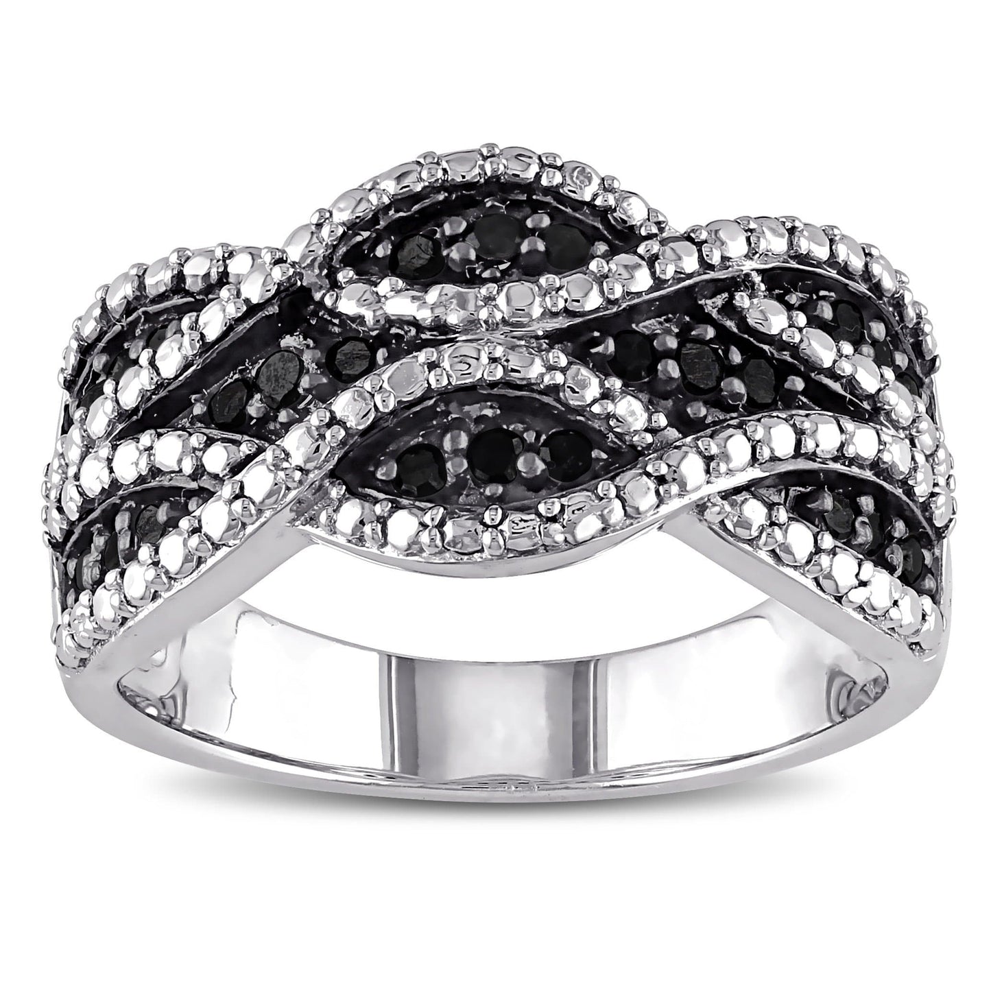 Sophia B Black Diamond Ring in Sterling Silver
