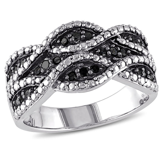 Sophia B Black Diamond Ring in Sterling Silver
