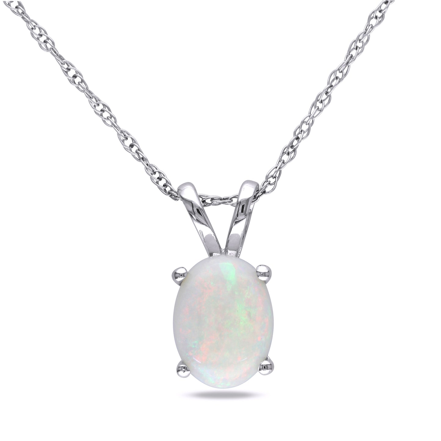 4/5ct Opal Pendant in 10k White Gold