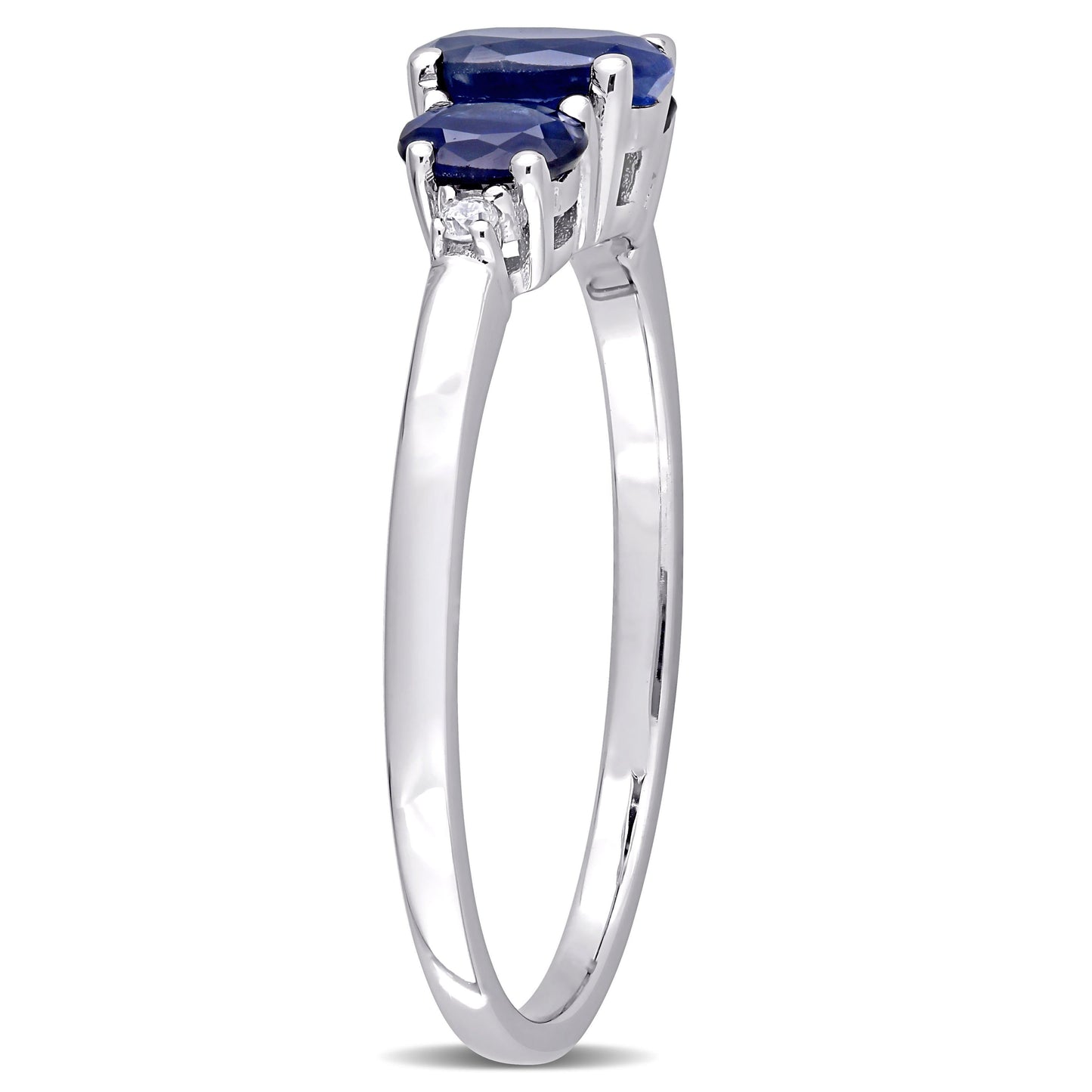 Three Stone Sapphire & Diamond Ring