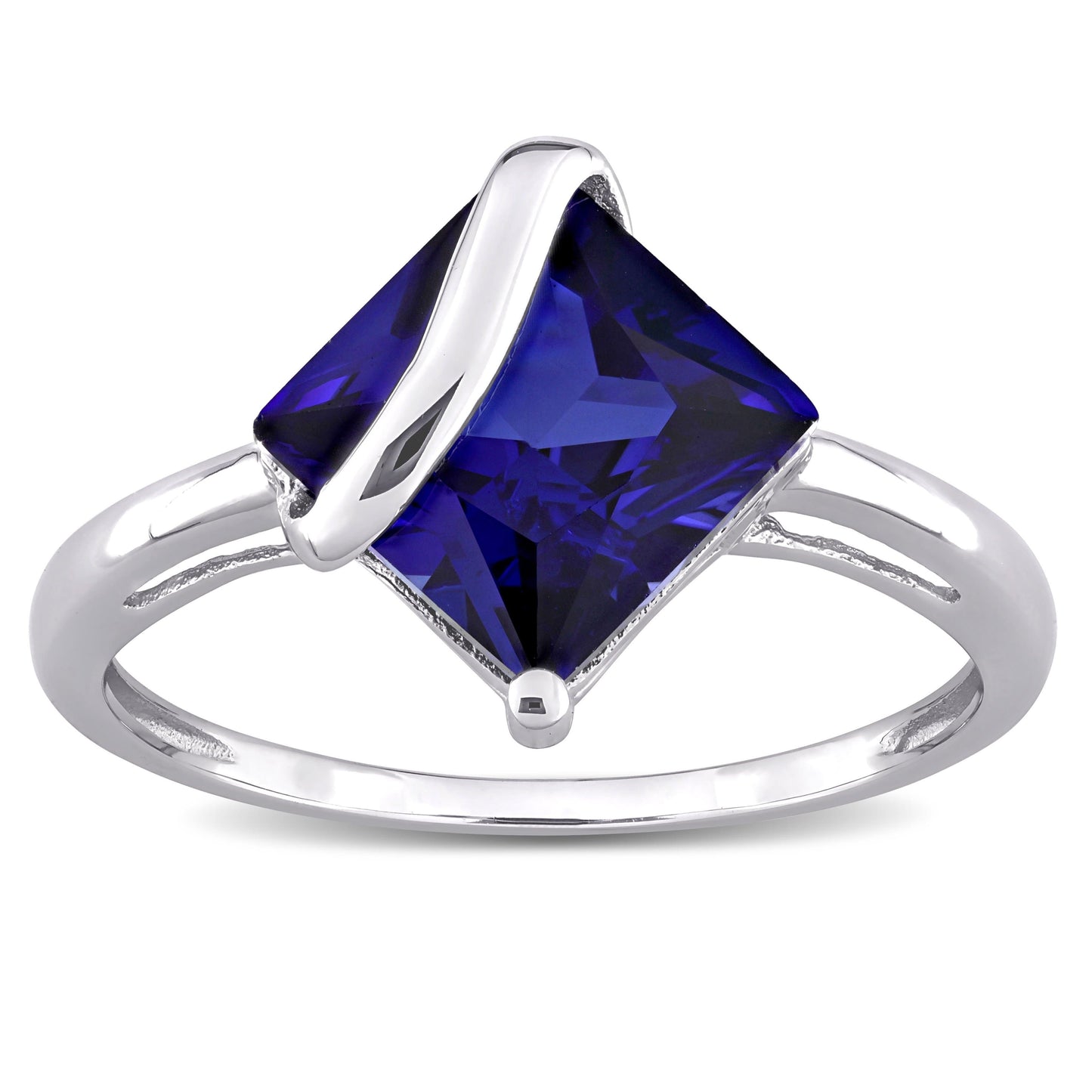 Sophia B 3ct Created Blue Sapphire Ring