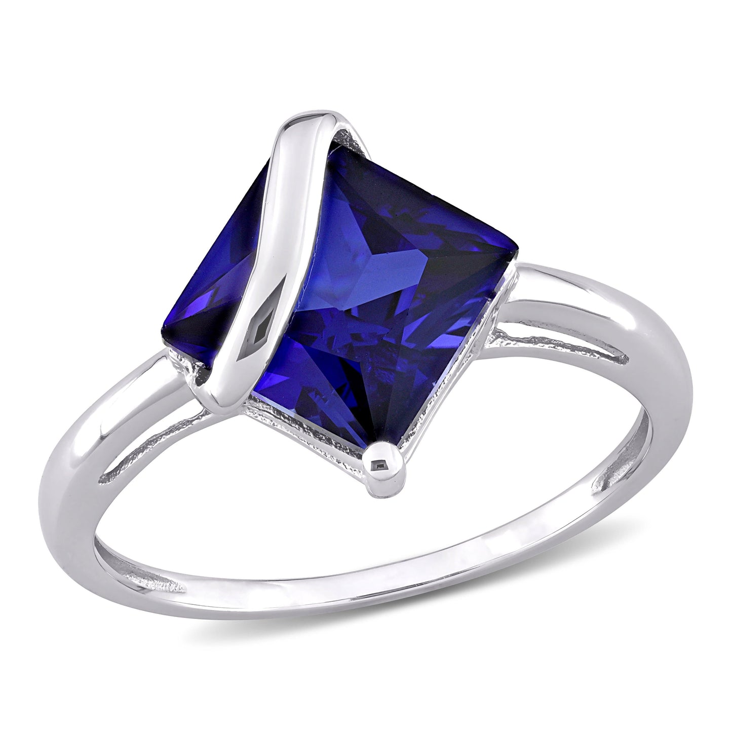 Sophia B 3ct Created Blue Sapphire Ring